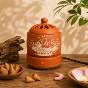 Lư xông điện vẽ sen